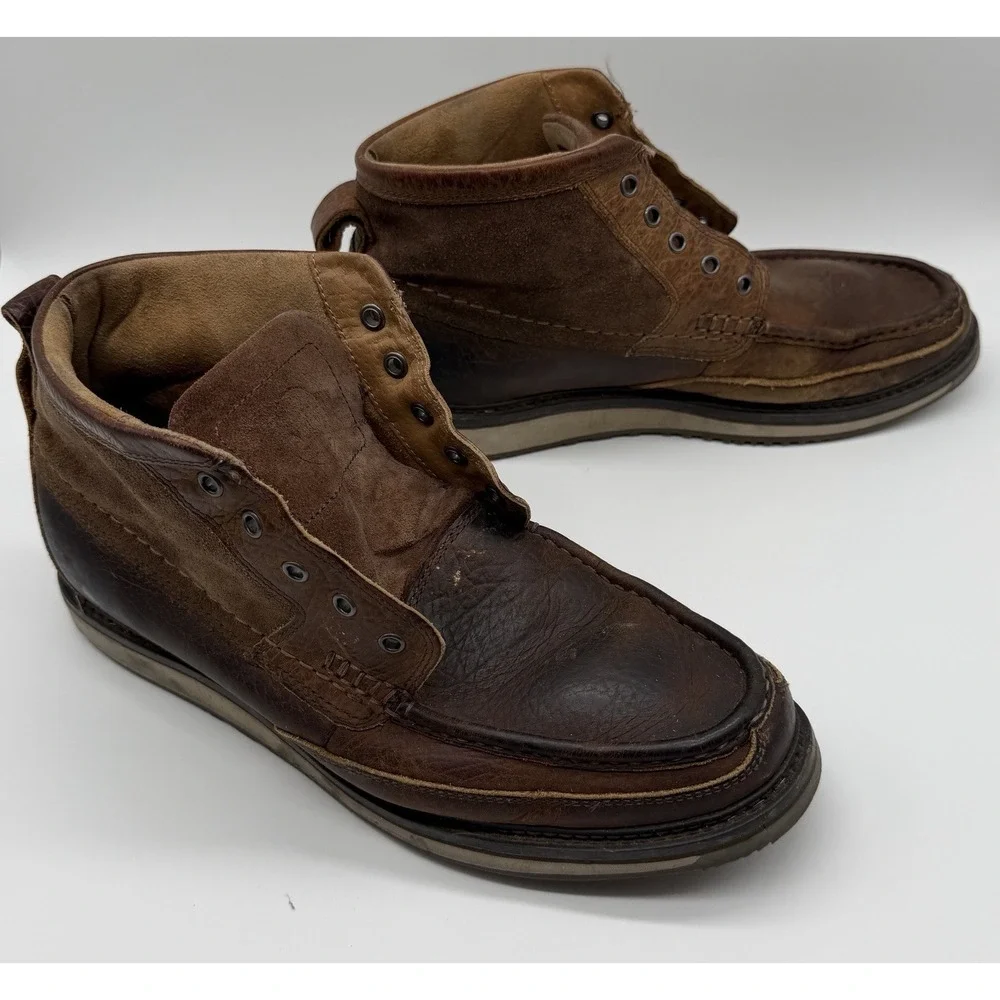 Ariat 4LR Moc Toe Leather Lace Up Boots Brown Men's US 11D 10014153 Work Casual